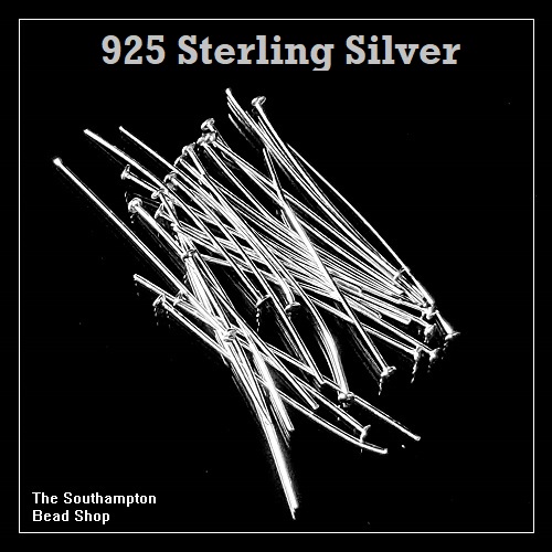 925 Silver 25mm Head Pins